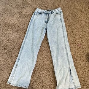 Boohoo Split Hem Jeans